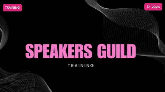Speakers Guild Training banner