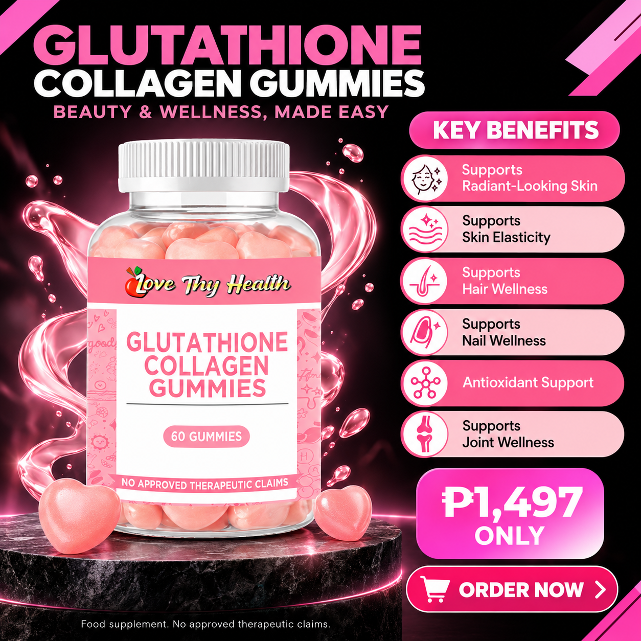 Glutathione Collagen Gummies — Health Gummies product ng AIConnect